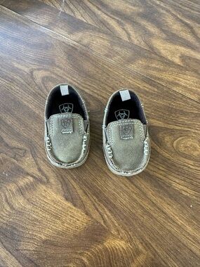 Ariat Tan/Brown Kids Slip-On Moccasins